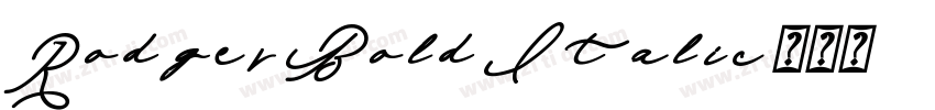 Rodger Bold Italic字体转换